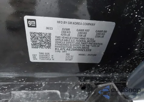 2024 Buick Envista Preferred Fwd z USA, uszkodzony, nr VIN KL47LAE28RB021339